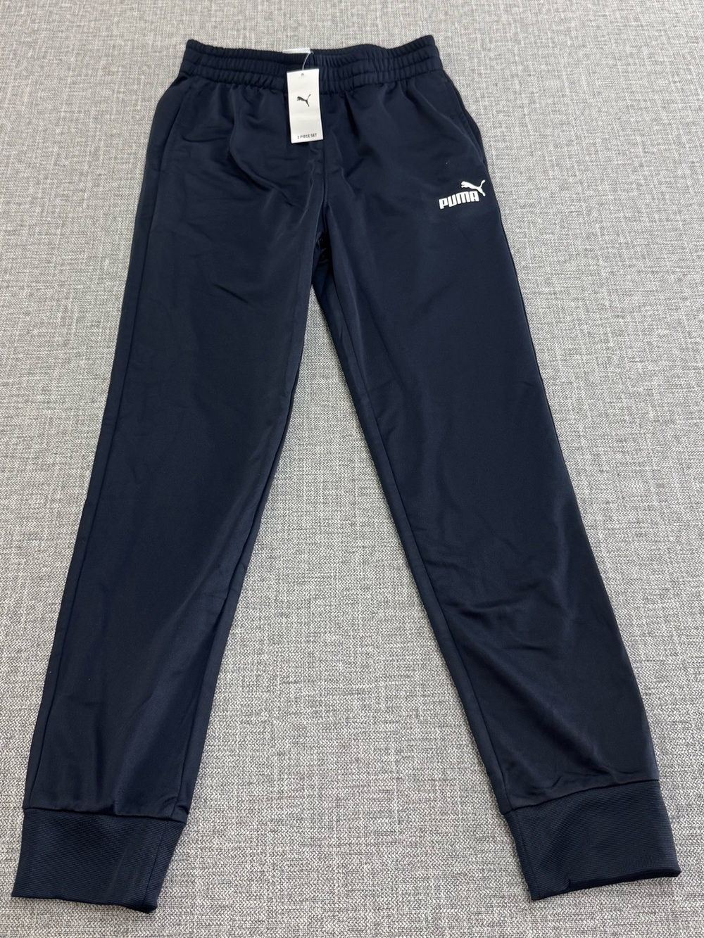 Puma Men's Navy Blue Logo Joggers